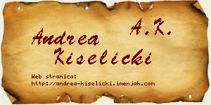 Andrea Kiselički vizit kartica